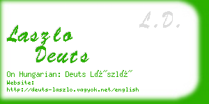 laszlo deuts business card